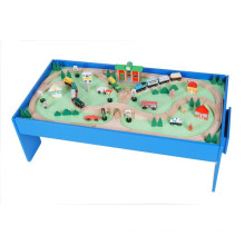 Funny 100pcs Custom Wood Train Table with 2 Drawers